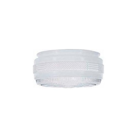 Satco 50-106 Outside White Drum Glass With Clear Sides And Bottom  8-3/8-in. Diameter